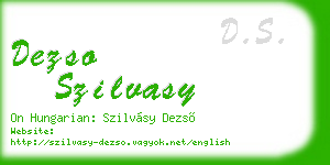 dezso szilvasy business card