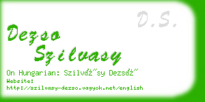 dezso szilvasy business card